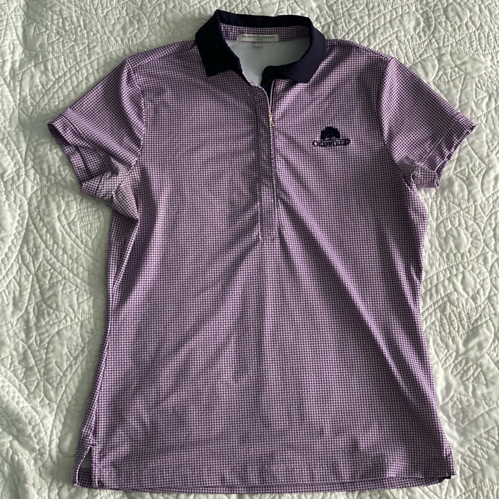 Fairway & Greene Navy & Lavender Ladies Polo